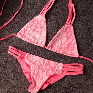 Coral Lace Bikini